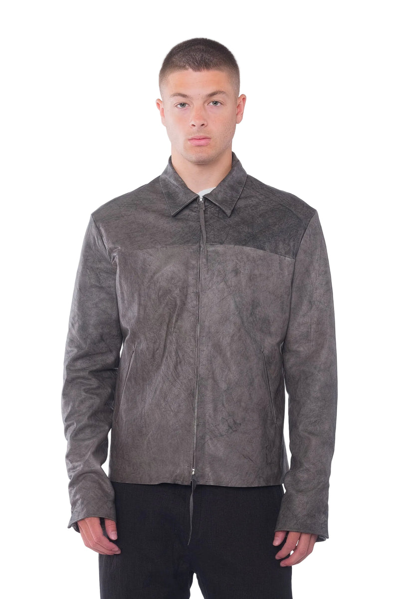 Zipped Lamb Trucker Jacket