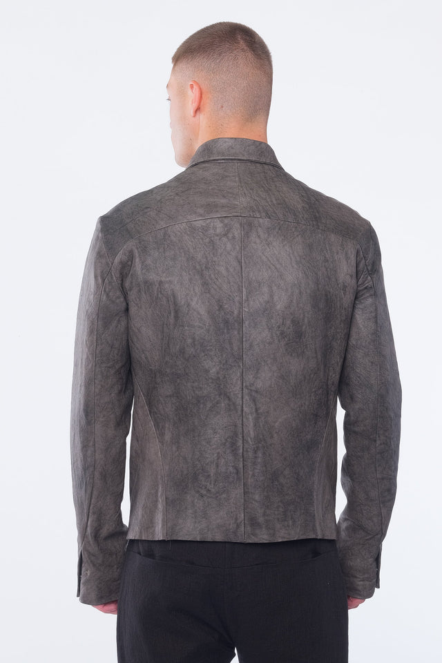 Zipped Lamb Trucker Jacket