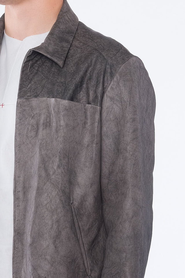 Zipped Lamb Trucker Jacket