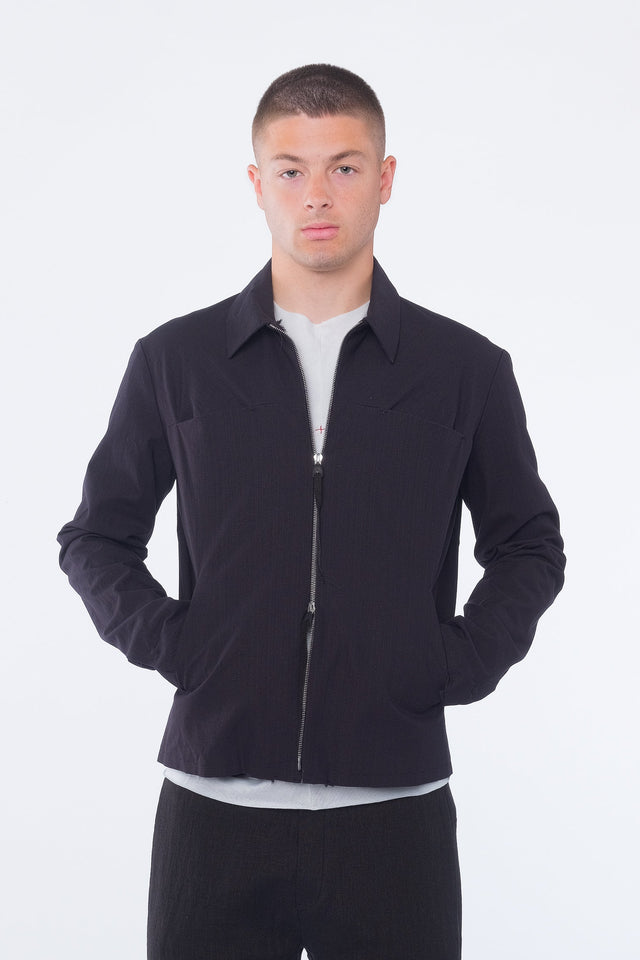 Zipped Cotton Trucker Jacket