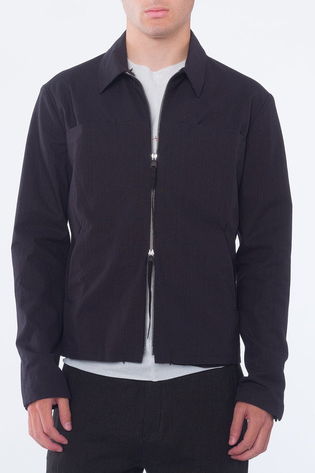 Zipped Cotton Trucker Jacket