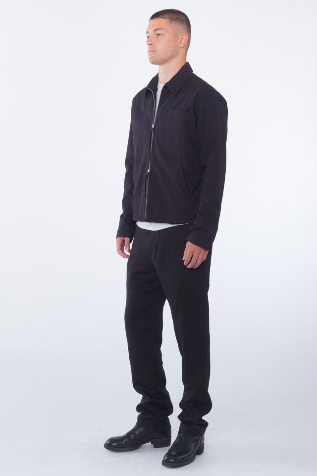 Zipped Cotton Trucker Jacket