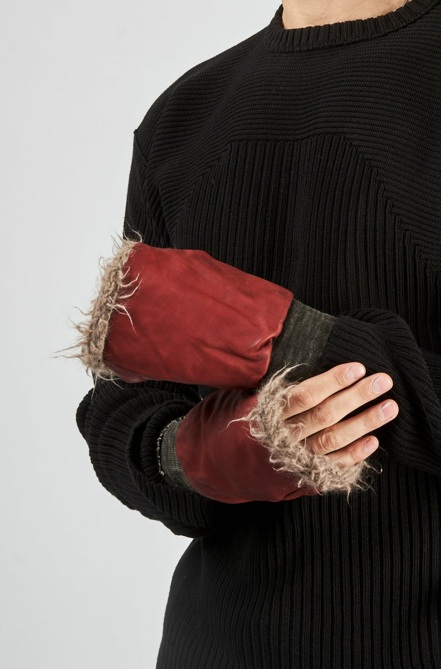 Red Open Finger Glove