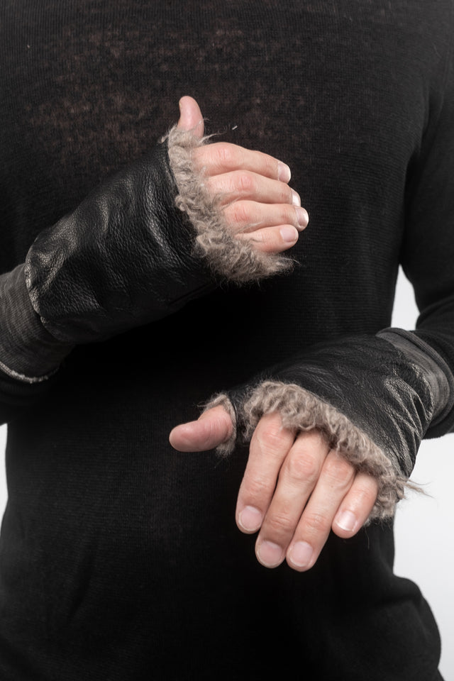 Open Finger Cashmere Gloves