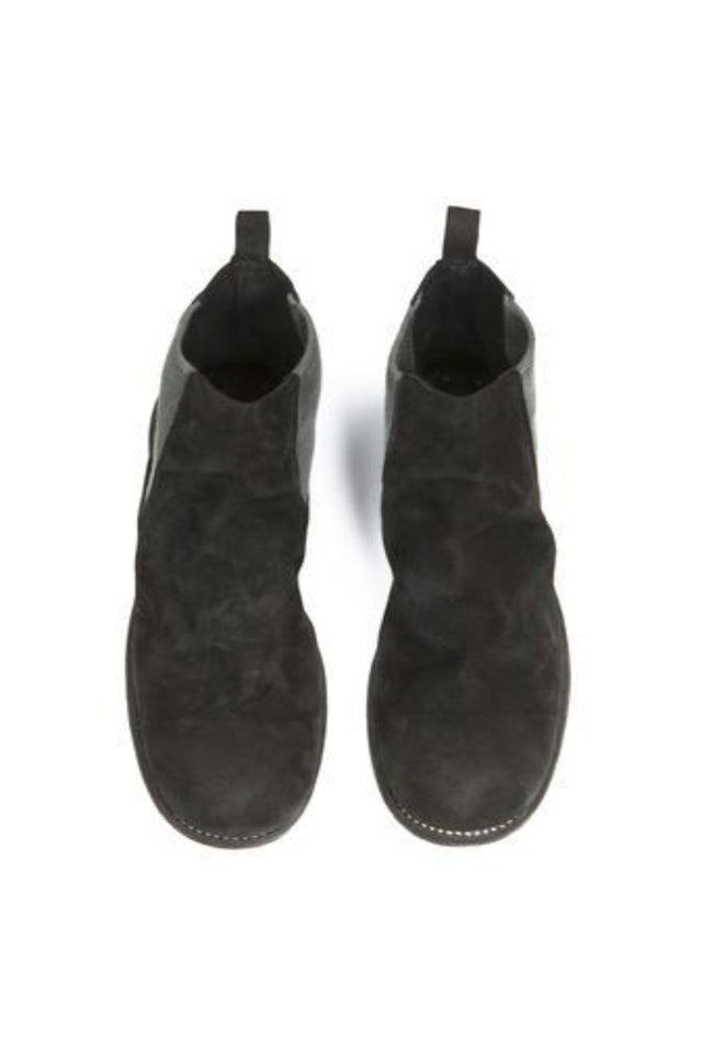 96 Calf Reverse Boots In Black