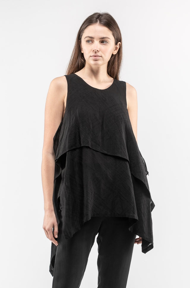 Kerchief Tank In Black