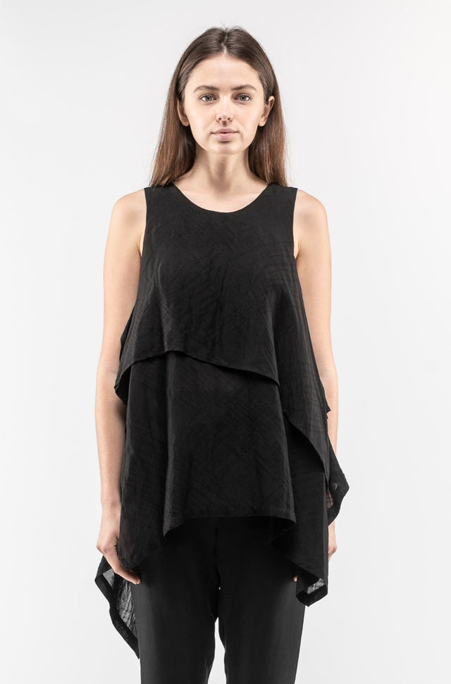 Kerchief Tank In Black