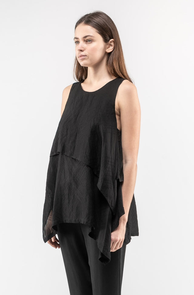 Kerchief Tank In Black