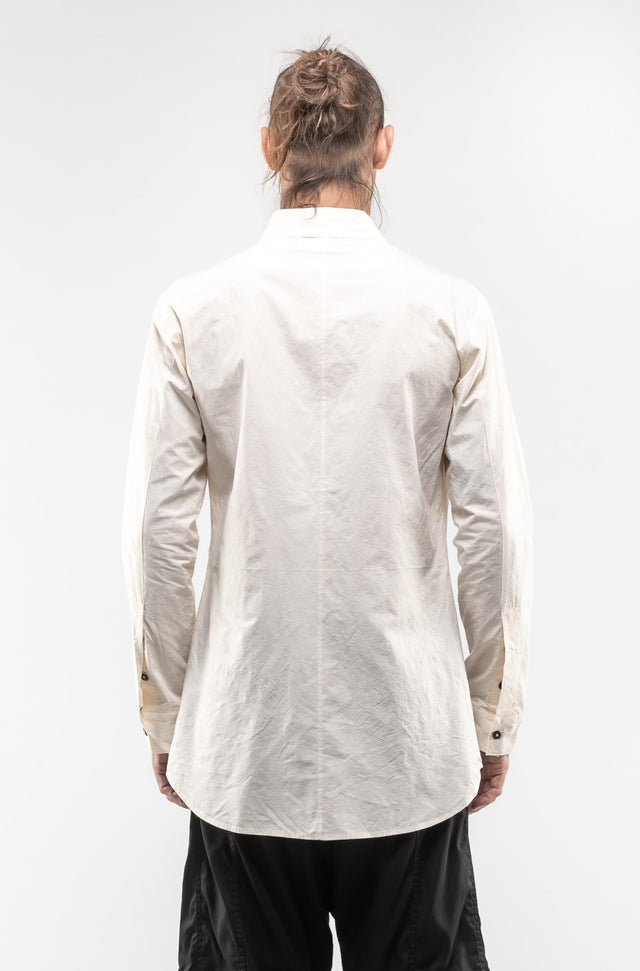 Raw Edge Shirt jacket In White