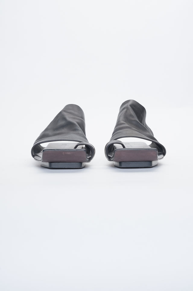 Black Square Slippers