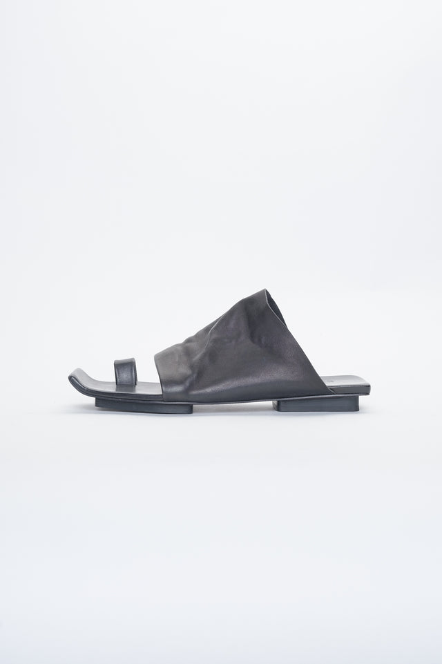 Black Square Slippers