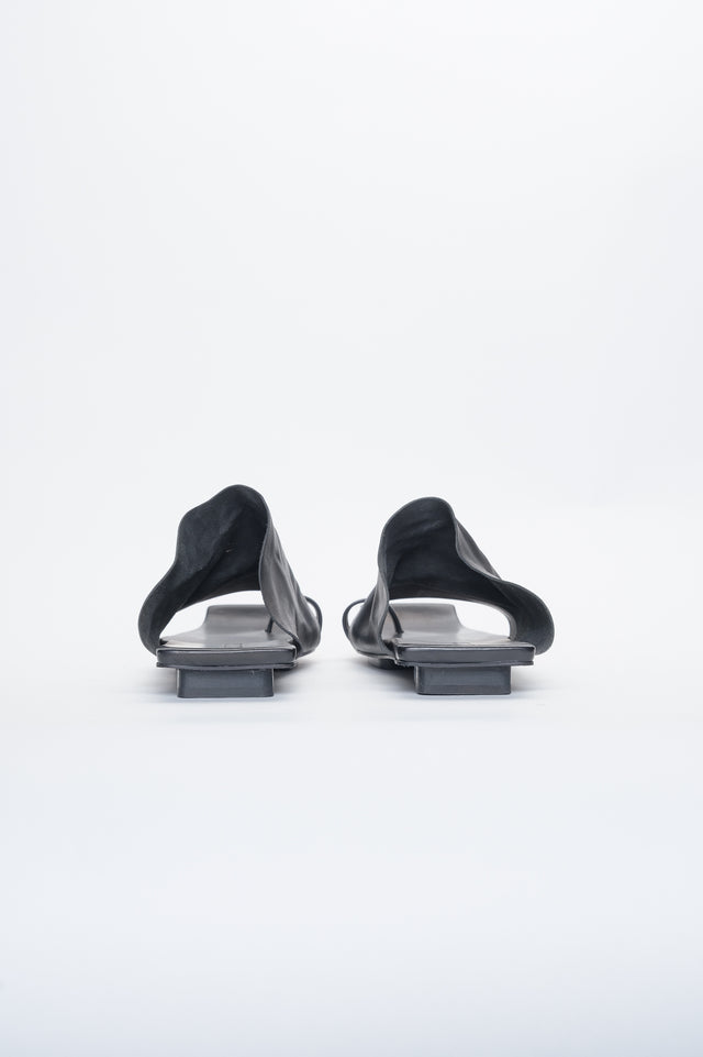 Black Square Slippers