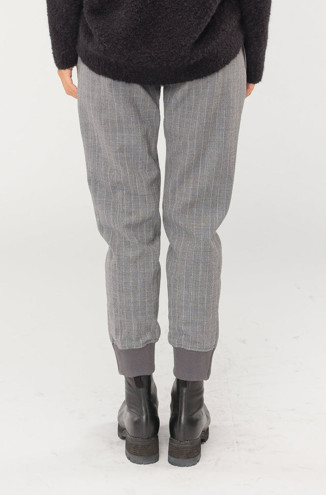 Gray U-Hem Rib Fastened Pant