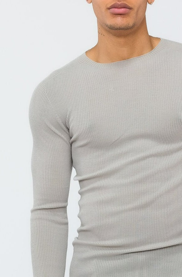 Ribbed Round Neck