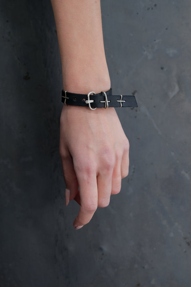 Silver Cross Wristband