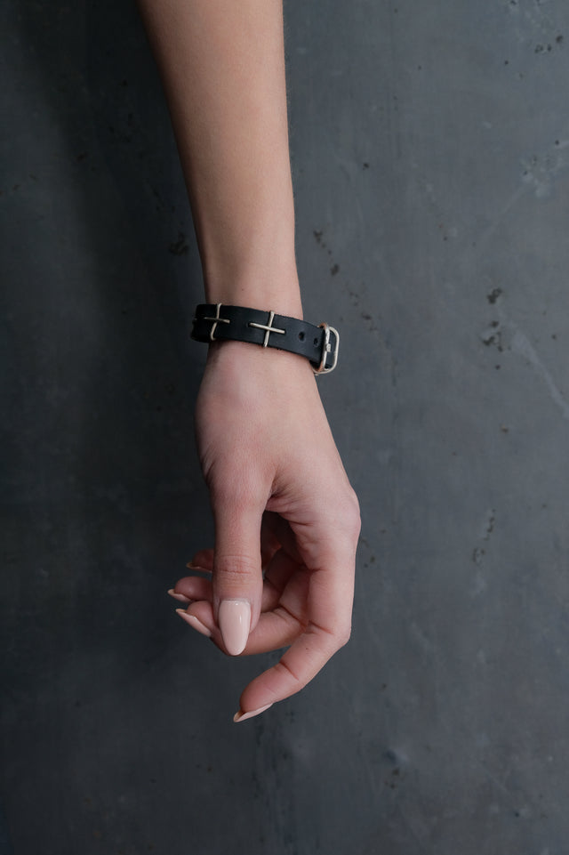 Silver Cross Wristband