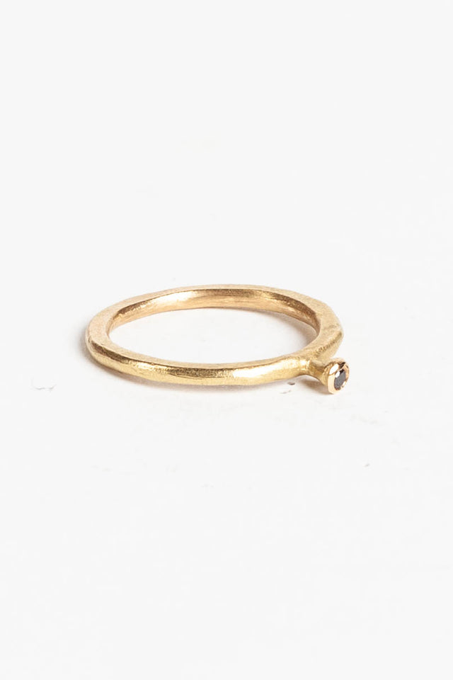 Gold Ring with Black Diamond