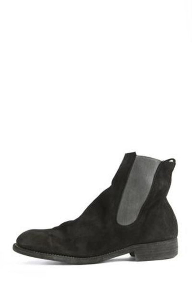 96 Calf Reverse Boots In Black