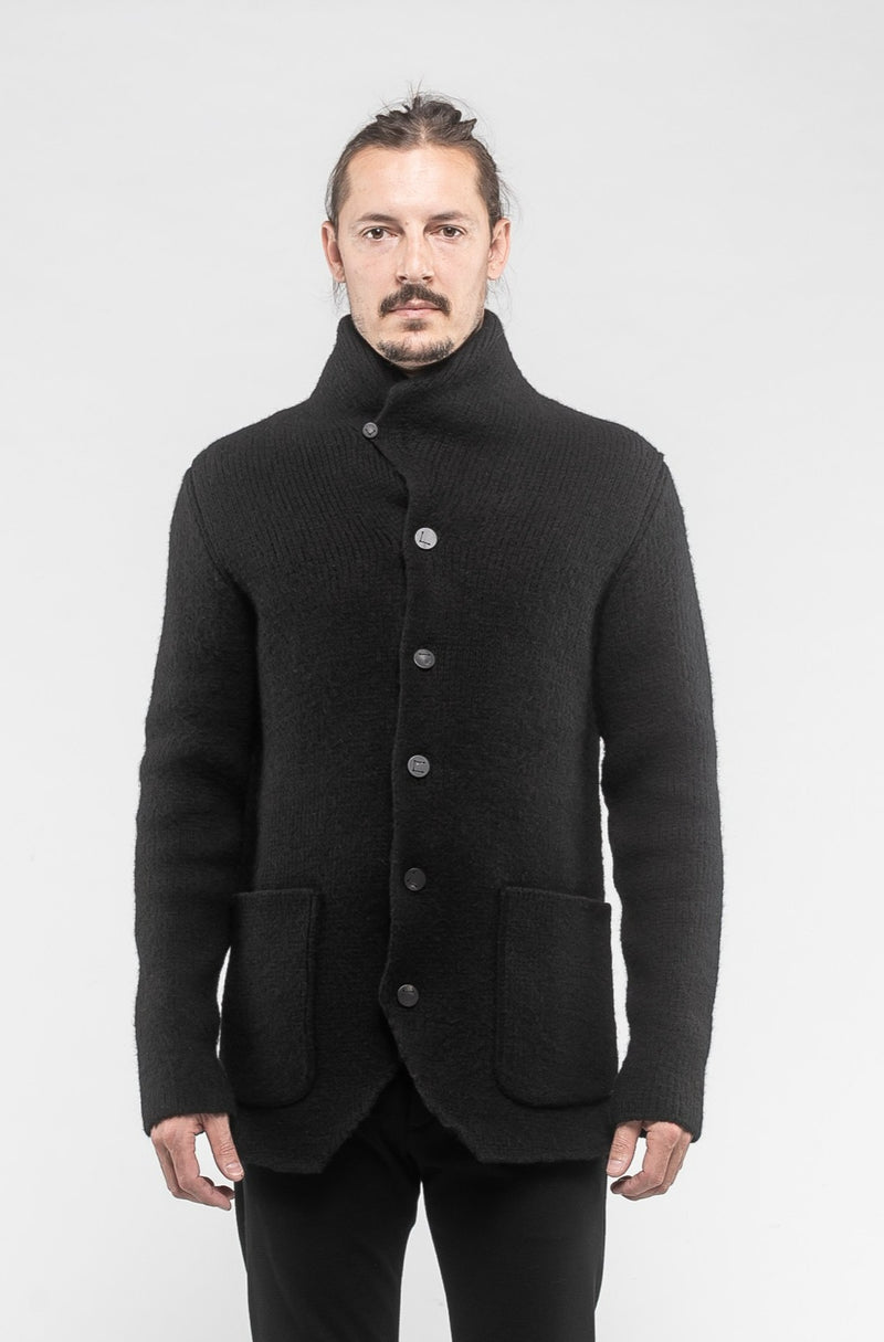 Black Scarf Collar Jacket