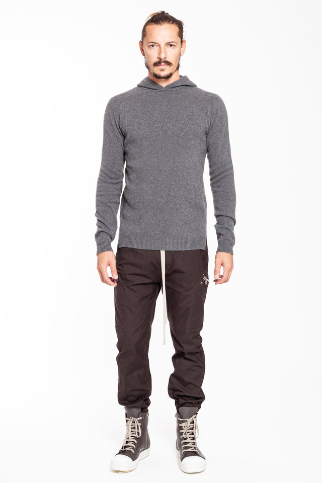 Grey Knit Hoodie