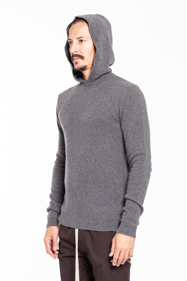 Grey Knit Hoodie